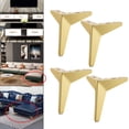 thumbnail image 4 of 4x Heavy Duty Iron Triangle Furniture Sofa Legs Cabinet Legs Replacement Legs For Cupboard, Cabinet, Dresser, Armchair Recliner, Ottoman, Gold 15cm, 4 of 10