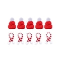 thumbnail image 1 of Injueey 5 juegos de sombreros de lana navideños de amplia aplicabilidad para todas las edades Sombreros navideños de ambiente navideño Barra de herramientas rojo, 1 of 6