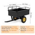 thumbnail image 2 of Heavy Duty ATV Trailer Steel Dump Cart, 750 lbs 15 Cubic Feet, Garden Utility Trailer Yard Trailers with Removable Sides for Riding Lawn Mower Tractor, 2 of 8