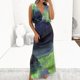 thumbnail image 1 of Vestido Vestido de fiesta de cóctel para mujer, cuello en V profundo, teñido anudado, sin mangas, sin espalda, traje diario Cgtredaw Azul T M para Mujer, 1 of 6