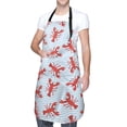 thumbnail image 2 of Rateoe Cartoon Lobsters 1 Aprons with Pocket,Men Womens Aprons Waterproof Adjustable Cooking Aprons for Kitchen Gardening and Salon, 2 of 7