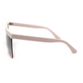 thumbnail image 3 of Womens Flat Top 90s Half Rim Shield Diva Plastic Sunglasses Pink Burgundy, 3 of 4