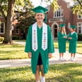 thumbnail image 7 of Kindergarten Graduation Gown Cap Set Printed Stole 2026 Congrats Grad Outfit With Tassel & Certificate (14 Years, Green), 7 of 7