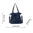 thumbnail image 3 of CHCNHAC Women's Denim Shoulder Bag Fashion Casual Everyday Crossbody Bag for Students and Office Workers Lightweight Durable Black Single Shoulder Handbag, 3 of 6