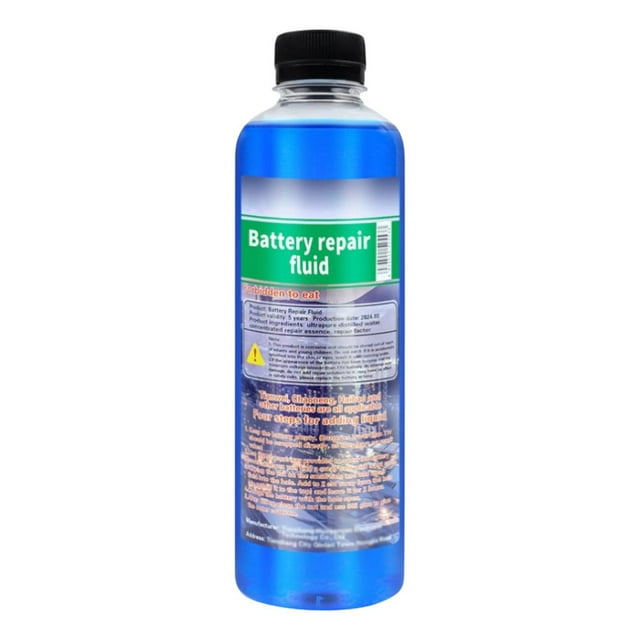 Fluide de Réparation de Batterie, Solution de Renouvellement de Batterie 500ml, Fluide de Récupération Efficace pour Batterie au Plomb, Chariot de Golf, Moto