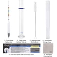 thumbnail image 2 of Triple Scale Hydrometer and Glass Test Jar for Wine, Beer, Mead & Cider - ABV, Brix and Gravity Test Kit, 2 of 6