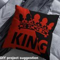 thumbnail image 2 of jejeloiu King Letter Fabric by the Yard 3 Yards,Cartoon Crown Sewing Fabric,Red Black Fabric for Sewing For Girls,Super Cozy Room Decor, 2 of 6