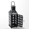 thumbnail image 3 of Medieval Camping Iron Square Lantern Matte Black Renaissance Fair, 3 of 4