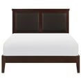 thumbnail image 2 of Cherry Finished Upholstered Headboard Queen Size Panel Bed - Wood Bedroom Accessory In Classic With Wooden Item, 2 of 3