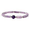 thumbnail image 3 of Stress Relief Amethyst Bracelet - Natural Stone Anxiety Healing Jewelry with Watermelon Quartz & Moonstone, Stretch Beaded Spiritual Bracelet Gift for Women, 3 of 6