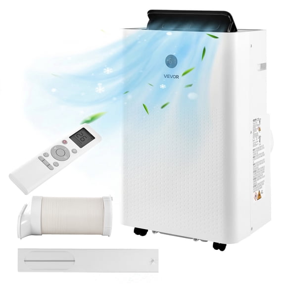 VEVOR Portable Air Conditioner, 14000 BTU ASHRAE (9800 BTU SACC) 4-in-1 Standing Cooling Ac Unit, LED Touch Panel & Remote Control, 24h Timer, Cooling, Dehumidifier, Fan, Sleep Mode for Room Indoor