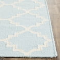 thumbnail image 3 of Safavieh Dhurries Brad Geometric Area Rug, Light Blue/Ivory, 8' x 8' Square, 3 of 8