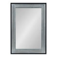 thumbnail image 3 of Kate and Laurel Deely Farmhouse Wall Mirror, 27 x 39, Black and Silver, Rustic Wall Decor with Galvanized Metal Frame, 3 of 8