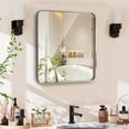 thumbnail image 6 of EDX Bathroom Mirror 28"x 32" Wall Mirror with Rectangular Metal Frame, Silver, 6 of 7