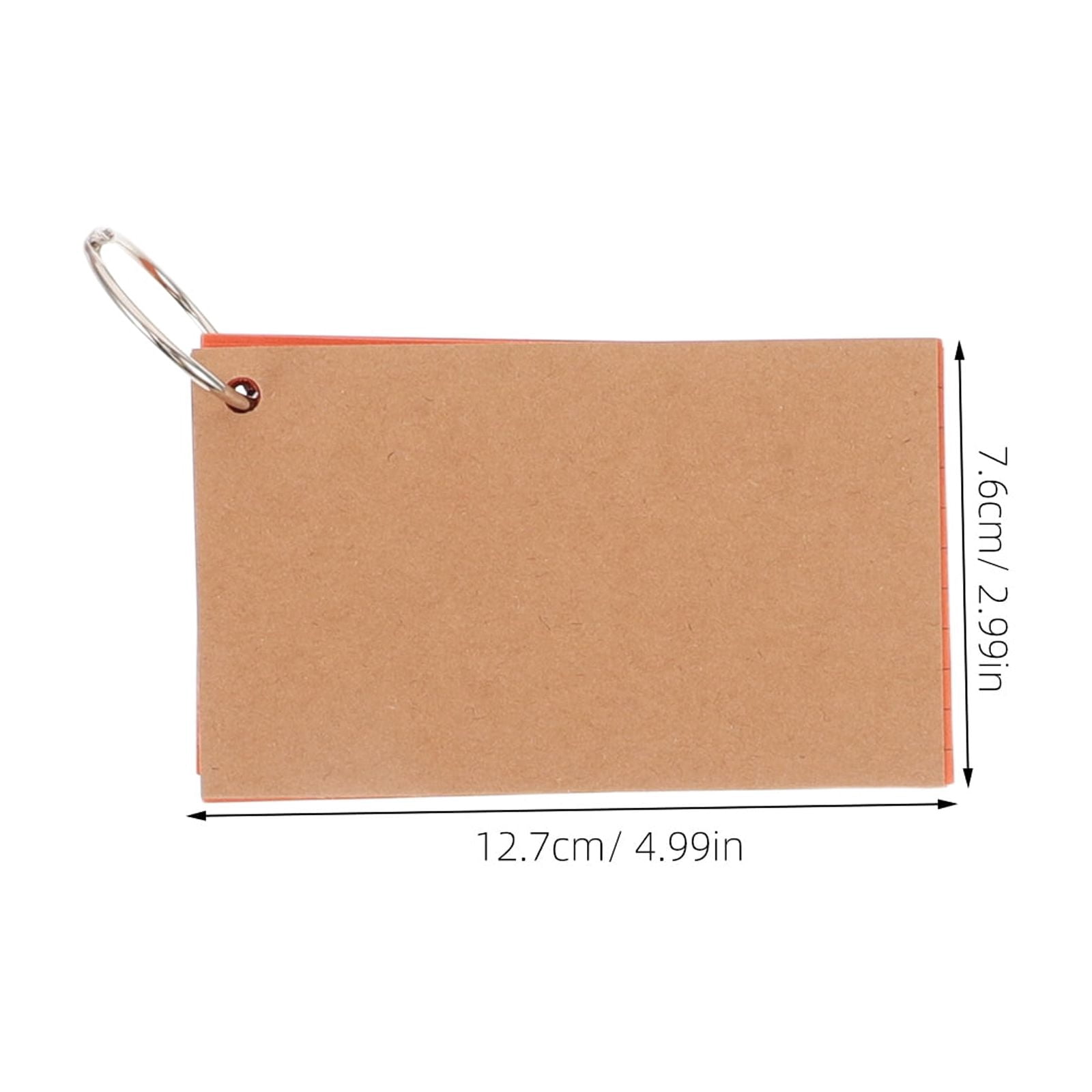 Worgeous 10pcs Paper Cover Study Flashcards Double-Sided Lined Diy Flashcards For Work Students And Meetings Portable Index Cards