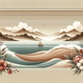 thumbnail image 3 of Ambesonne Nautical Duvet Cover Set, Serene Horizon Sailboat, Twin, Tan Sepia and Pale Seafoam, 3 of 3
