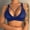 Blue, variant on Aboser Push Up Bras for Women See Through Balconette Bra Lightly Mesh Sheer Bralettes Cut Out Wireless Bra Comfort 1/2 Cup Lingerie