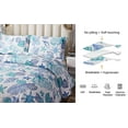 Jessy Home Nautical Beach Theme King Size Bedding Ocean Quilt with Seashell Design, Blue