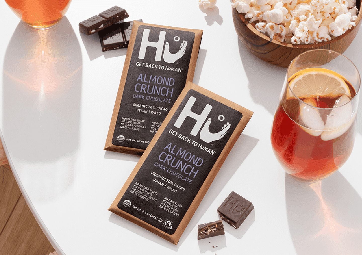 (Pack of 12), HU Almond Crunch Dark Chocolate Bar, 2.1 oz