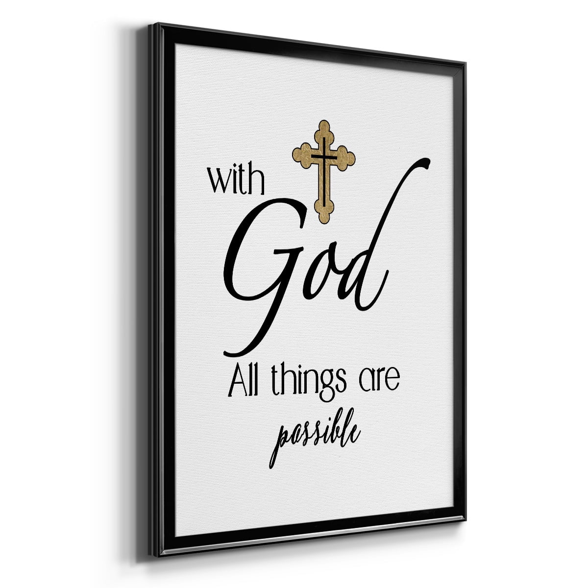 All Things Possible Gold Premium Classic Framed Print - Ready to Hang