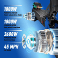 thumbnail image 4 of JUN LING Off Road Electric Scooter Adults -3600W Motor, 45MPH Max Speed, 50Miles Range, 10.5" Tires, Fast E Scooter with App & NFC, 4 of 7