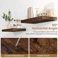 thumbnail image 6 of Floating Shelves 24 Inch Long, 9.3 Inch Deep Floating Shelf for Lving Room, Bedoom, Kitchen, Deep Wall Shelves for Bathroom, 2 Pack Storage Display Shelf for Books, Decors, Rustic Brown, 6 of 14