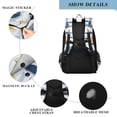 thumbnail image 4 of FORMRS Unisex School Backpack 17" Student Travel Bag with Laptop Compartment, Orange Hand Drawn Sailboats, 4 of 7
