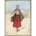 thumbnail image 2 of W. Fasienski 14x18 Gold Ornate Wood Frame and Double Matted Museum Art Print Titled - Unidentified Italian Opera Costume Design Plate 12 (1905), 2 of 4