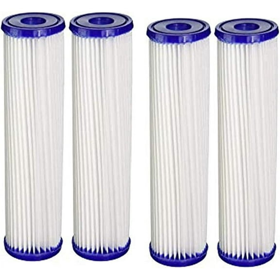 CFS Compatible with HDX HDX2PF4 Pleated Household Water Filters (4 pack): Reduces Sediment - 30 Micron Water Filter