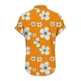 thumbnail image 6 of HOMBOM Womens Summer Tops Shirts Cotton Linen Orange Boho Short Sleeve Floral T Shirts for Women, 6 of 6