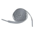 thumbnail image 2 of NEW 4X Trainers Plastic Tips 52.4 Long Grey Flat Wide Shoe Laces Strings, 2 of 4