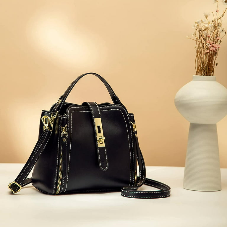 Asge Top Handle Purse for Women Crossbody Handbags Leather