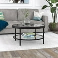 thumbnail image 2 of Henn&Hart 32" Blackened Bronze Metal/Glass Coffee Table, 2 of 8