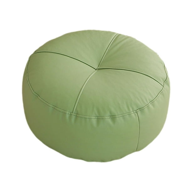 Cojín de suelo, cojines de tatami, redondo, cómodo, decorativo, de piel sintética, cojín para el suelo, cojín para patio, para yoga, sala de estar, verde claro