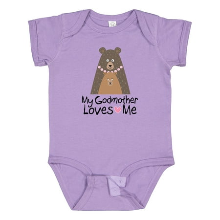 

Inktastic My Godmother Loves Me Godchild Bear Gift Baby Boy or Baby Girl Bodysuit