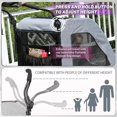thumbnail image 5 of ZephyPaws Extra-Large Dog Stroller for Large Dogs Up to 160lbs for for 2 Medium Dogs,Foldable Dog Wagon with Adjustable Handle & Breathable Mesh,4 Wheels Pet Stroller,Gray, 5 of 7