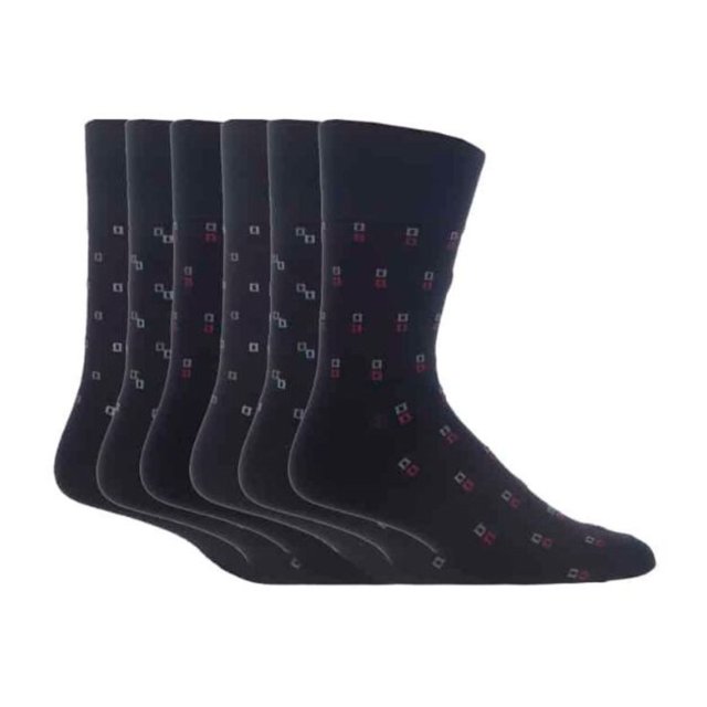 Gentle Grip - 6 Pairs Mens Gentle Grip Non Elastic Socks