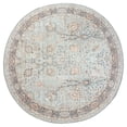 thumbnail image 3 of GLN Rugs Samarkand - Indoor, Machine Washable Area Rug 5'3" Round Turkish Light Blue Home Carpet, 3 of 8