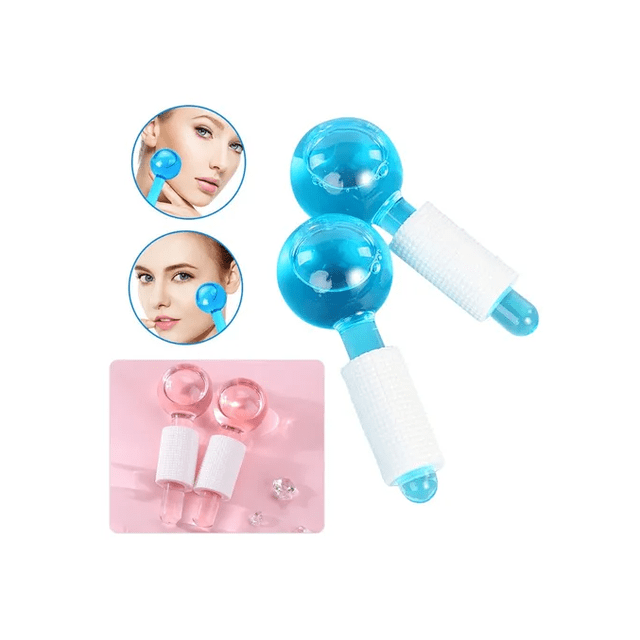 Masajeador Facial Bola Masajeadora Ice Globes Roller Arrugas Xtellar azul