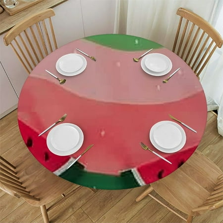 

Sheronv Round Table Cover Stain Resistant and Washable Perfect for Indoor and Outdoor Use 100% Polyester Fabric Full Width Single-Sided Printing Ideal for Kitchen Dining Wedding Parties