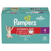 Pampers Cruisers 360 Diapers Size 4, 116 Count (Select for More Options)