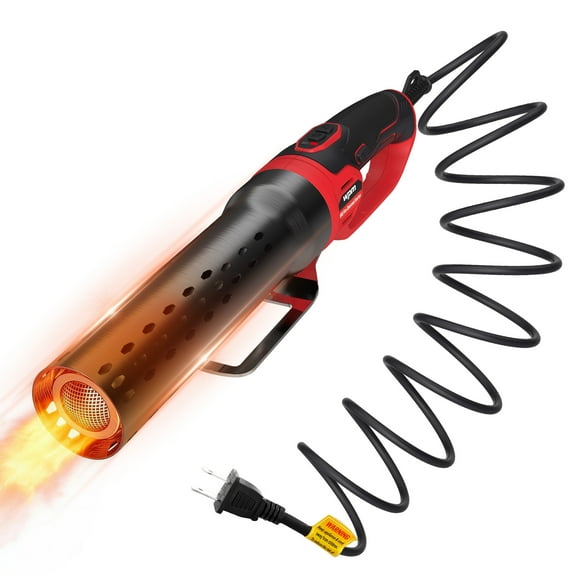 WPM Electric Charcoal Starter Fire Lighter with Air Blower, 60S Rises to 1292℉ Chemical Free Heated | 9.19ft Cable for BBQ Smoker, Grill Starter, Wood Burning Fireplaces & Fire Pits