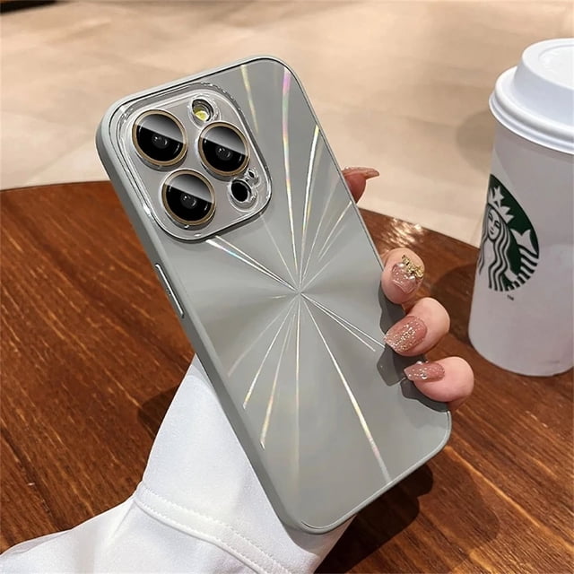 Luxury Laser Pattern Phone Case For iPhone 16 13 12 11 15 Pro Max Shockproof Bumper Cases Cover tzw