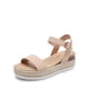 thumbnail image 1 of Sandalias de Plataforma con Cuña y Estilo Espadrille para Mujer DREAM PAIRS Nude Talla 10, 1 of 7