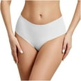 thumbnail image 2 of Odbmxy Seamless Panties for Women High Cut Women's Plus Size Underwear Briefs Thong Solid Color White Breathable Panties, 2 of 4
