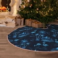 thumbnail image 5 of Rateoe BLUE Flamingo Birds Pattern Christmas Tree Skirt with Ties , Christmas Tree Decorations, Farmhouse Christmas Decor Xmas Holiday Decorations-48", 5 of 6