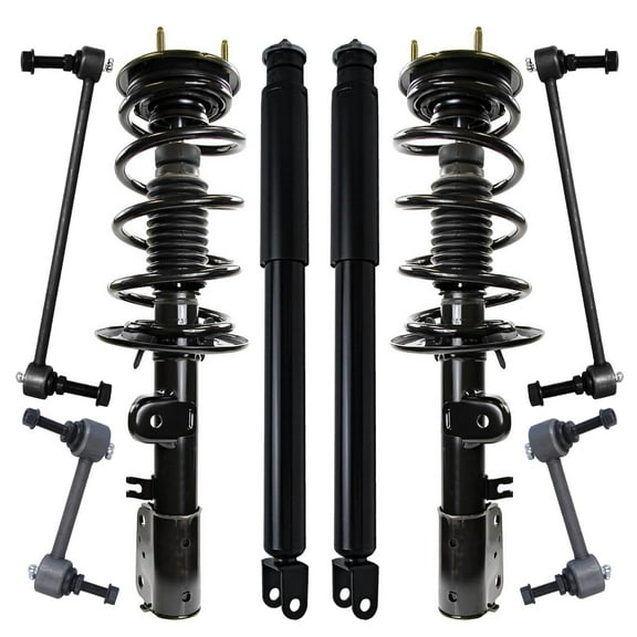 Detroit Axle - AWD Front Struts & Coil Spring   Rear Shock Absorbers   Front & Rear Sway Bars Replacement for 2013-2018 Ford Explorer 3.5L