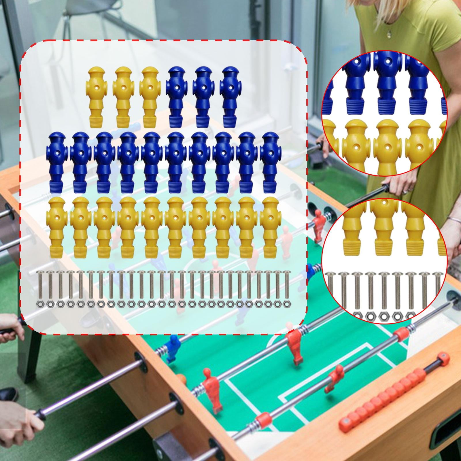 Dualoai 26 Pieces Table Soccer Foosball Men Repair Parts, Entertainment Foosball Blue Yellow