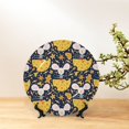 thumbnail image 6 of Bingfone Mouse Cheese Print Bone China Dinner Decorative Plates,Handmade Ceramic Dinner Plate with Stand for Home Club-7in, 6 of 6