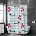 thumbnail image 2 of Coolnut Bath Shower Curtain Liners Dachshund Holding Balloons 60x72in Polyester Waterproof with 12 Curtain Hooks Bathroom Accessories Decoration, 2 of 6